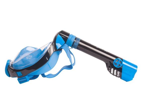 Маска детская полнолицевая Sargan Галактика премиум черная/голубая