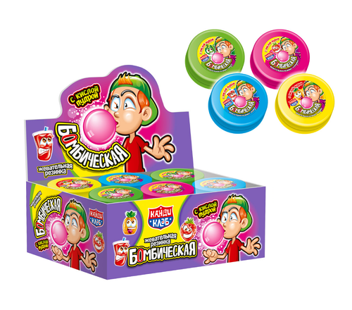 Жев. рез.  с кис. пудр. "Бомбическая"в ко 12*24шт 15г