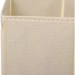 Короб - органайзер складной стеллажный для хранения вещей с ручками «УЮТДОМА», цвет слоновая кость, 28*27*28см