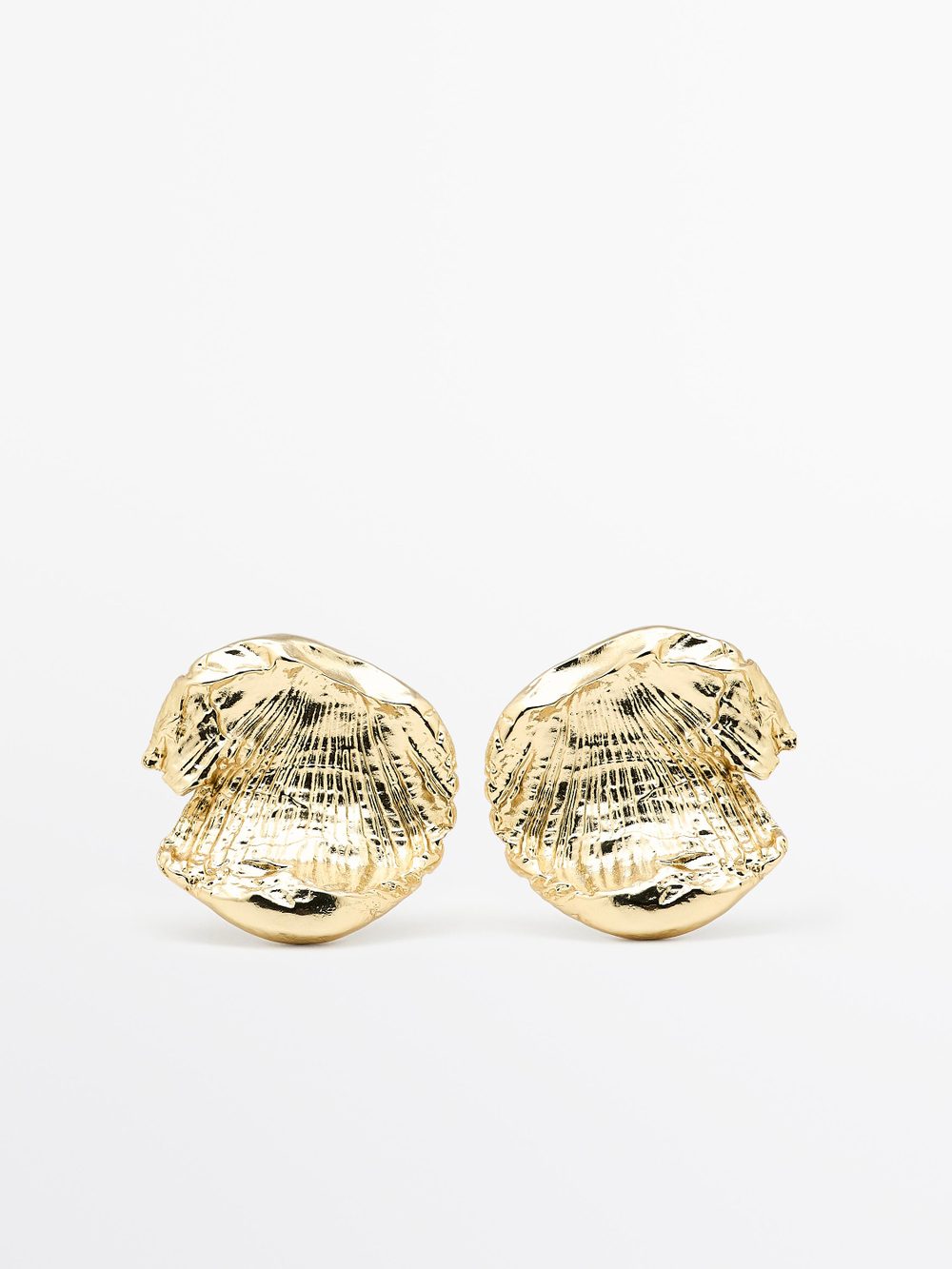 Massimo Dutti Серьги «ископаемые», золотистый