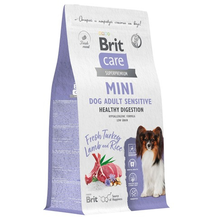 BRIT Care Сухой корм для взрослых собак мелких пород, с индейкой и ягненком 1,5 кг