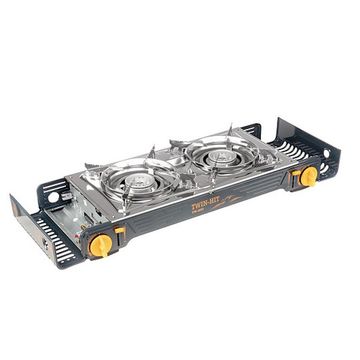 Плита газовая портативная TWIN-HIT двухконфорочная с переходником (TW-850) TOURIST