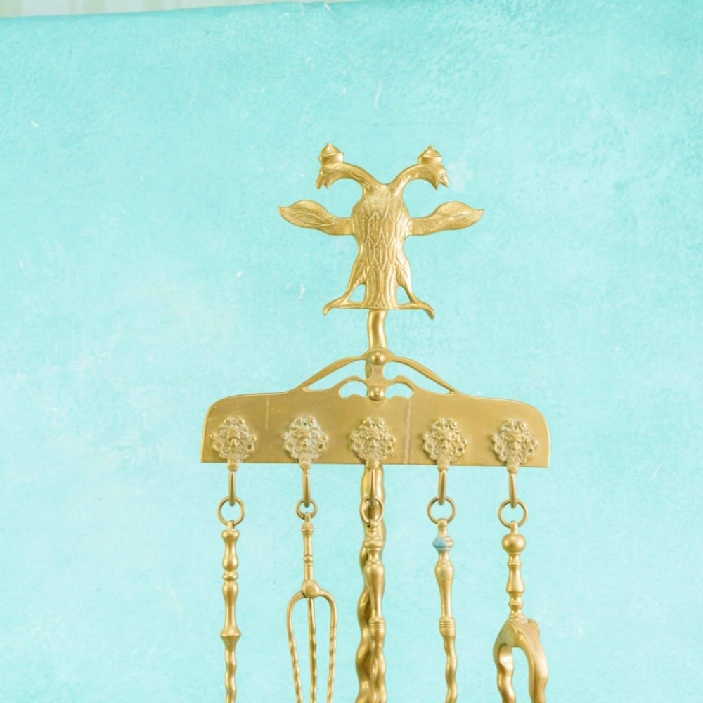 Антикварный набор каминных принадлежностей