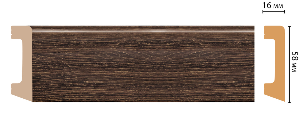 Плинтус напольный Decomaster D234-81 58х16х2400мм