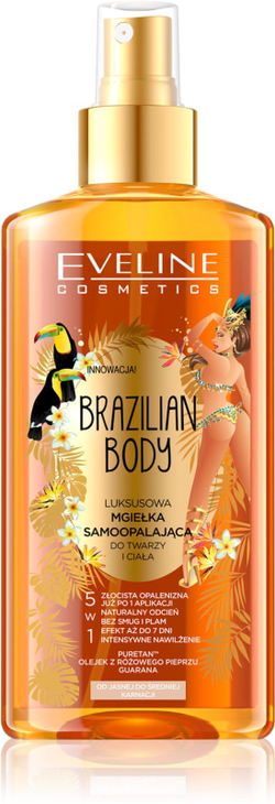 Eveline Cosmetics Brazilian Body - бронзирующий спрей-автозагар для естественного вида /   150  ml  / GTIN 5901761986167