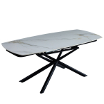 Стол керамический LA ALTA TORNADO Kass gold 120-180*85, каркас черный