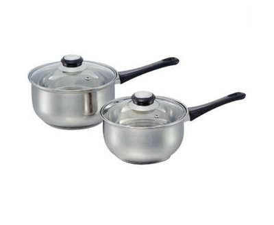 Ковш из нержавеющей стали, с крышкой, объем 1.9л, 16х9,5см, ручка бакелит, 9356 Mallony