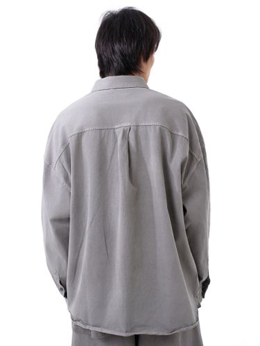 Плотная хлопковая рубашка The Puh серого цвета