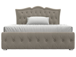 Кровать интерьерная Герда 140, Бежевый, Микровельвет, 28176