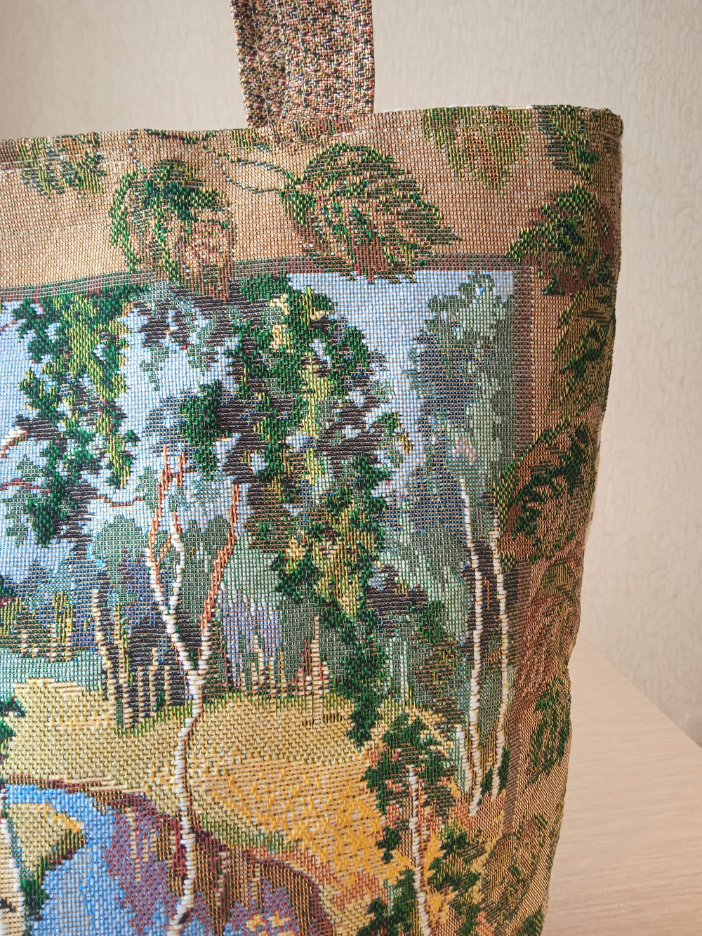 Гобеленовая сумка Березка (39х39х12)