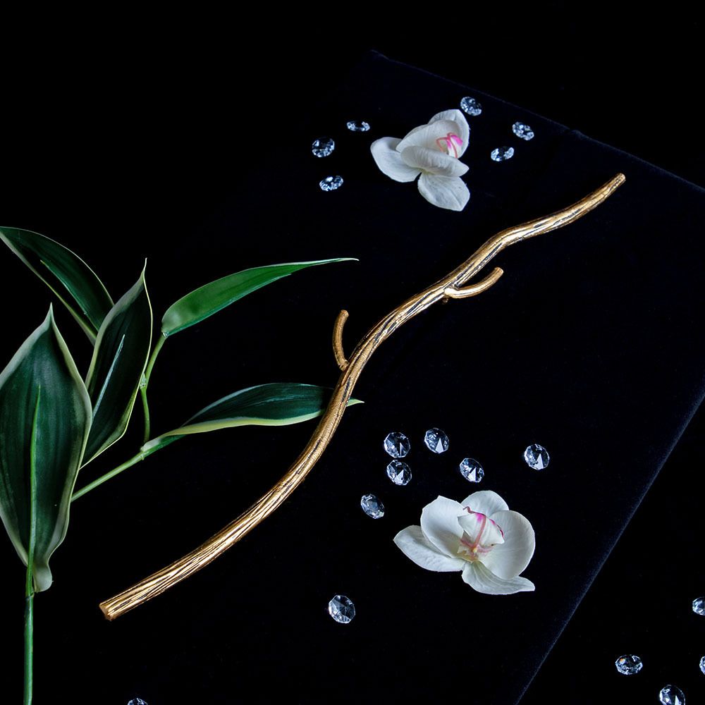 Ручка скоба мебельная Арт Бранч long Амбер