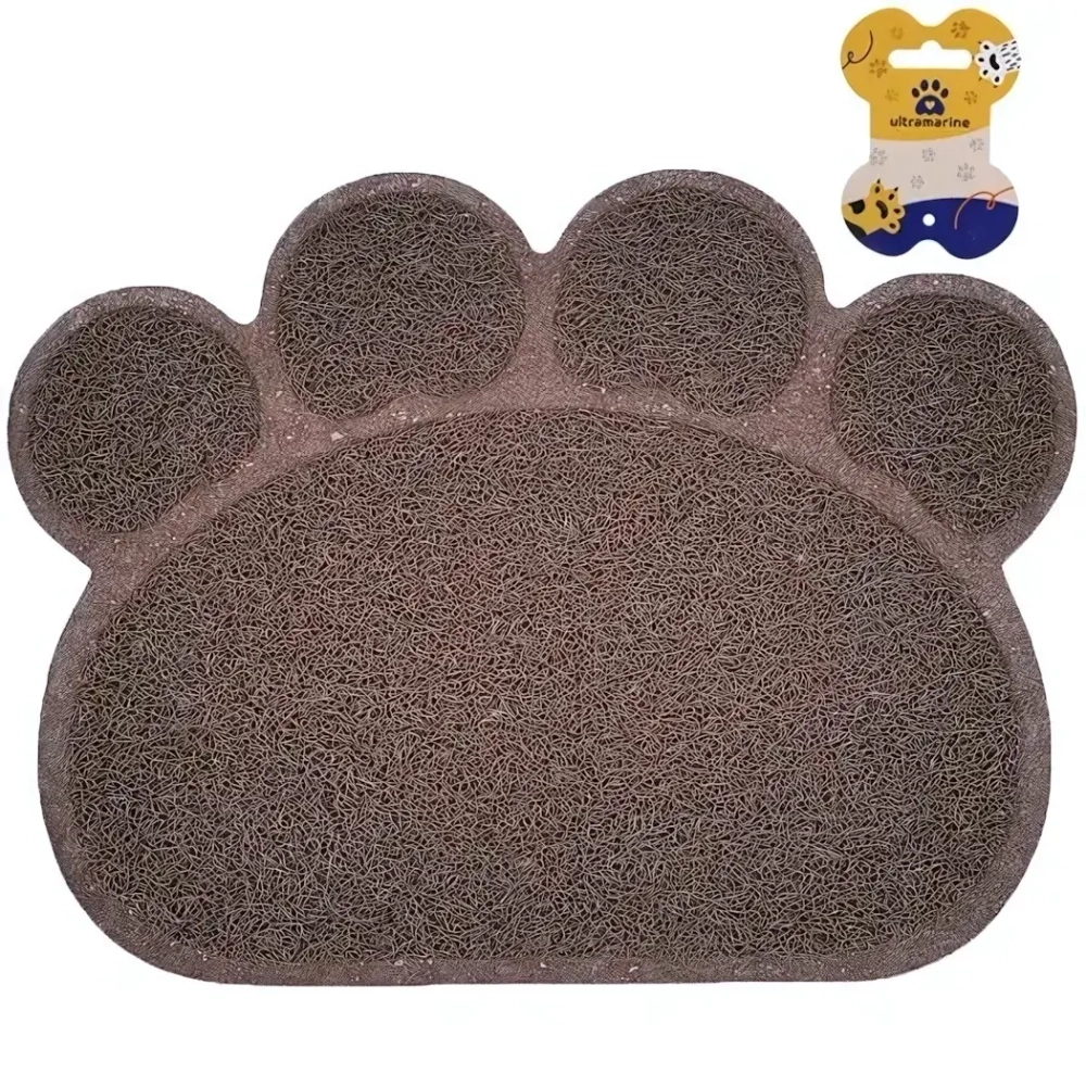 Коврик для животных «ДОНКОТТИКО», лапушка, цвет коричневый, 30*40см (лейбл)