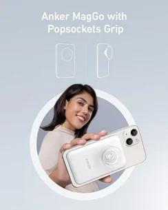 Внешний аккумулятор Anker 622 PopSockets MagGo Power Bank 5000 mAh для iPhone c Magsafe A1612 белый