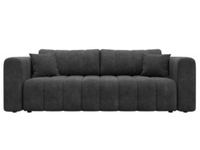 Диван прямой Лига-062 НПБ ВЕЛЮР BRUT 16 темно-серый