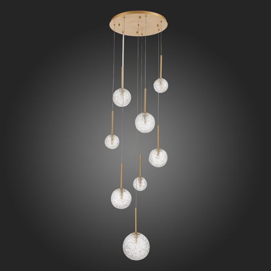 SL1152.203.08 Светильник подвесной ST-Luce Золотистый/Прозрачный G9 LED 8*5W ARCOBALINO