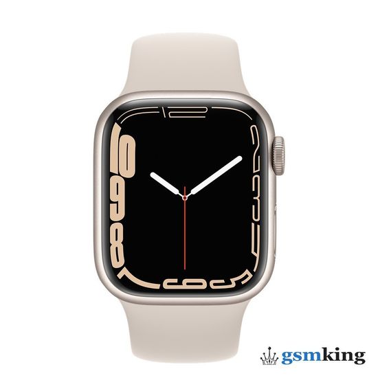 Apple Watch Series 7 GPS 41mm Starlight Aluminum Case with Sport Band Starlight MKMY3LL/A