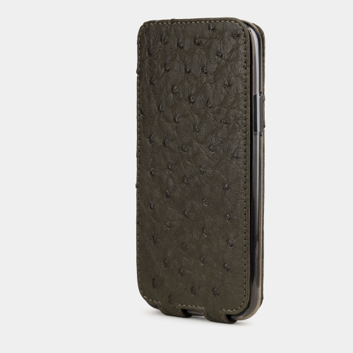 Чехол для iPhone 11 Pro из натуральной кожи страуса, цвета зеленого
