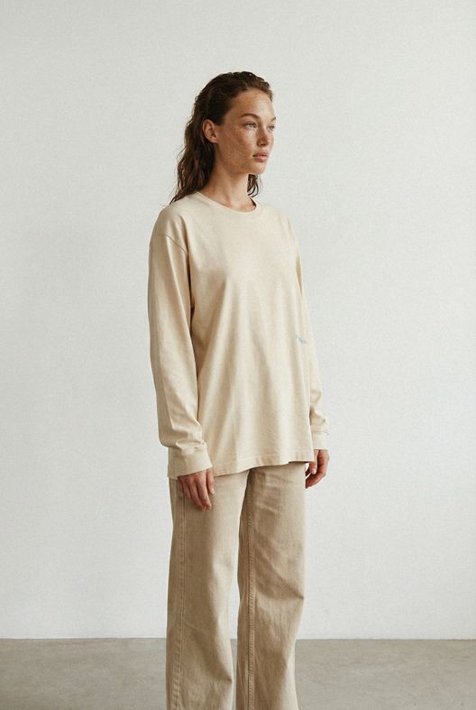 Лонгслив, бежевый / Хороший Человек (Nice Person)