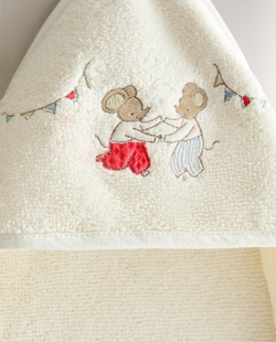 Zara Home Детское полотенце с капюшоном из хлопка, бежевый, 80x80 см · 4698/423