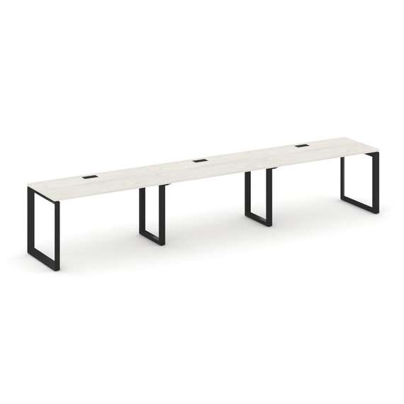 Style Project Рабочая станция односторонняя SN-59O.ORS-041 Дуб Наварра/Металл Черный/Черный Заглушка