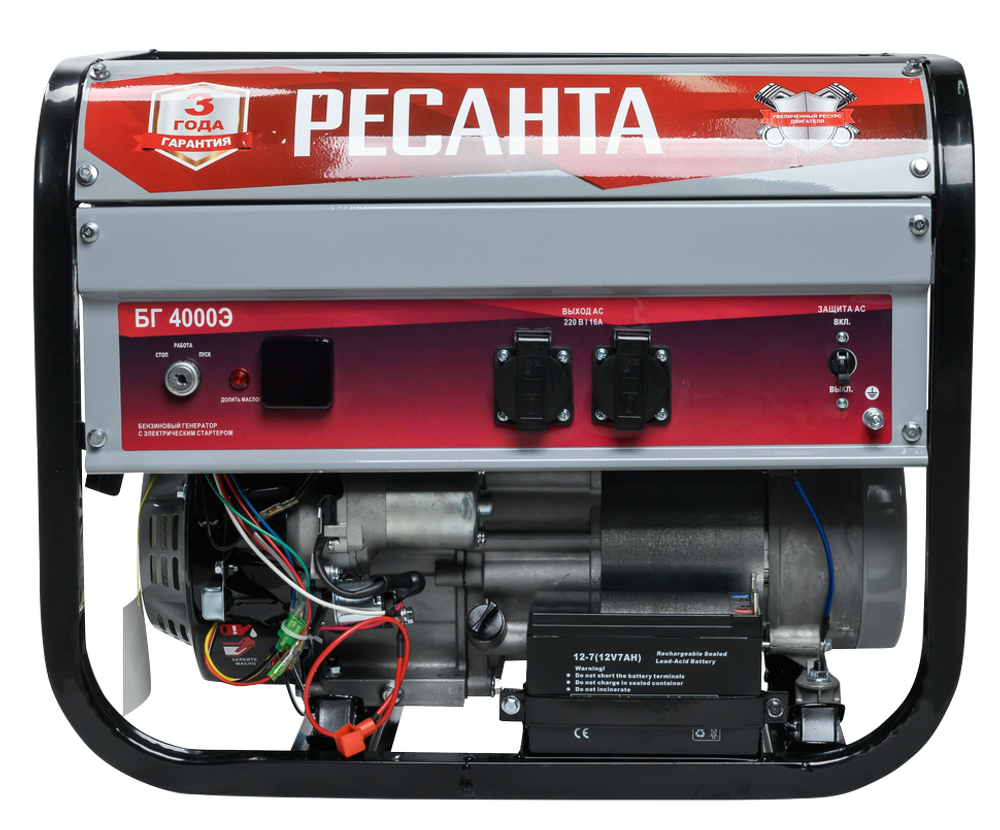 Электрогенератор Ресанта БГ 4000 Э - [3 кВт / 220V] эл. старт