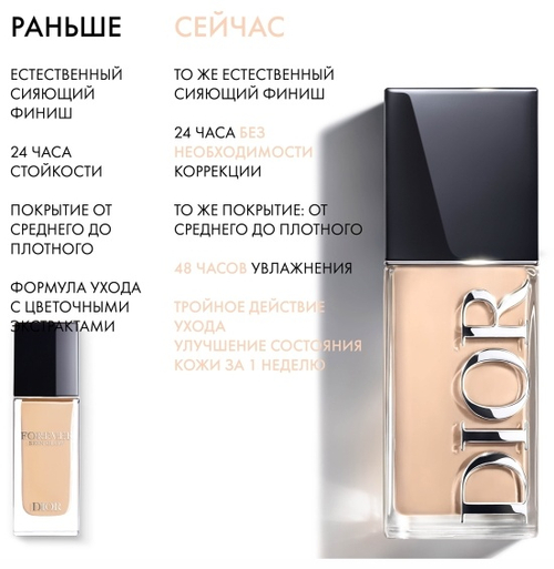 Dior Forever Skin Glow New Тональная основа 0N