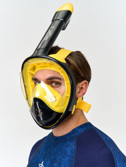 Маска полнолицевая Sargan Планета океан 2.0 черный/желтый