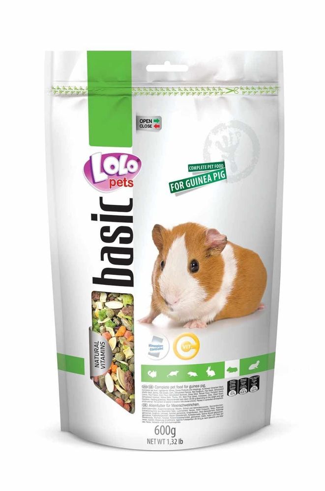 LoLo PETS Корм для морской свинки полнорационный 600 г  Дойпак