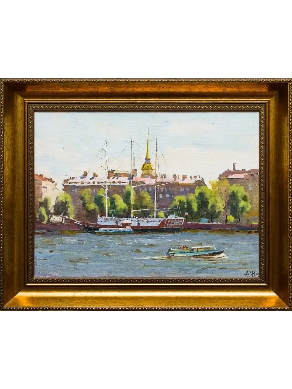 Картина маслом На Неве Малых-Васильев