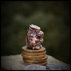 Темлячная бусина "Дракон" для ножей , бронза