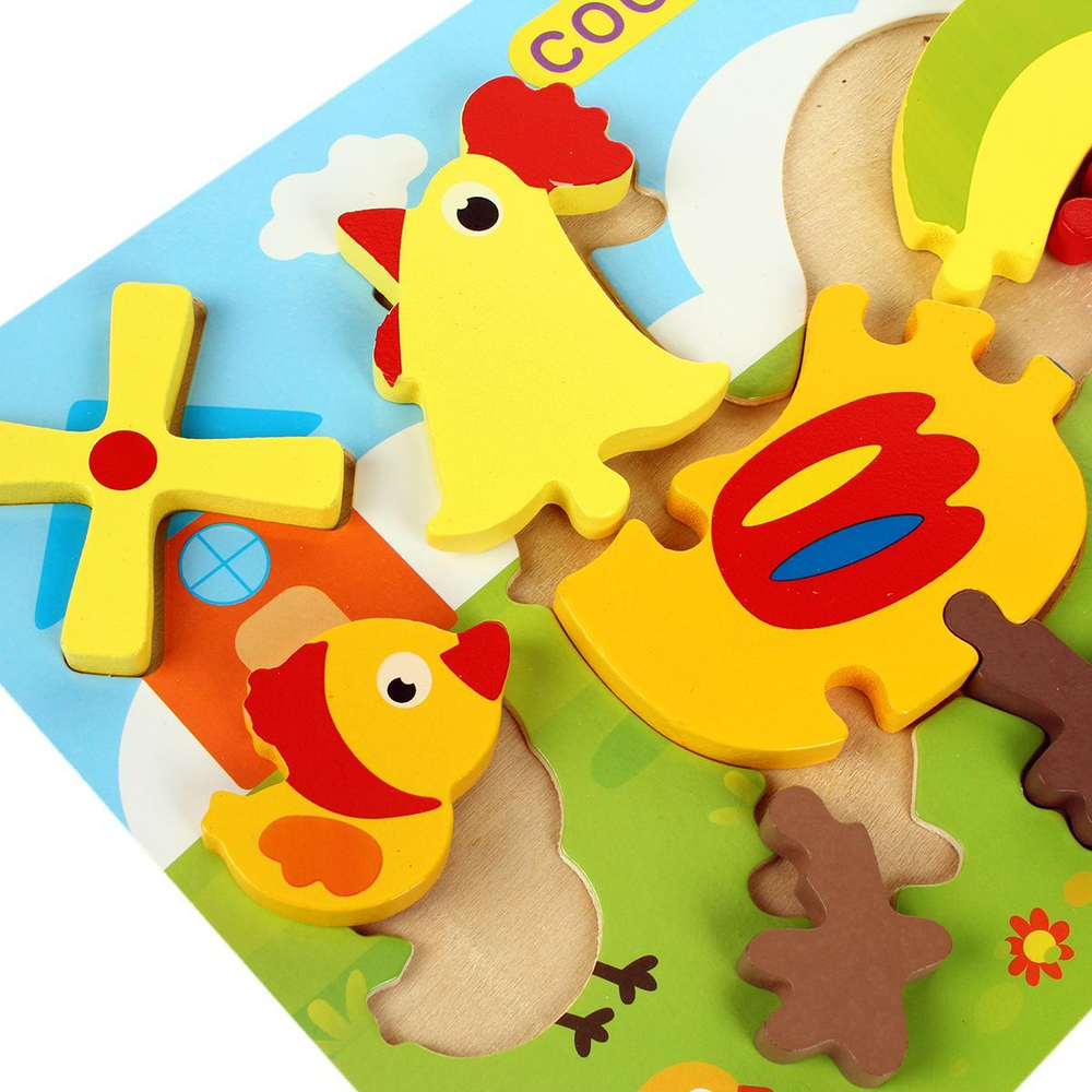 Развивающая игрушка деревянная Пазл большой, C-41874