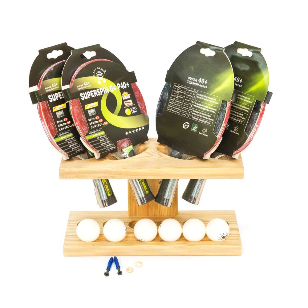 Полка для ракеток и мячей "Мастер" навесная (светлая)