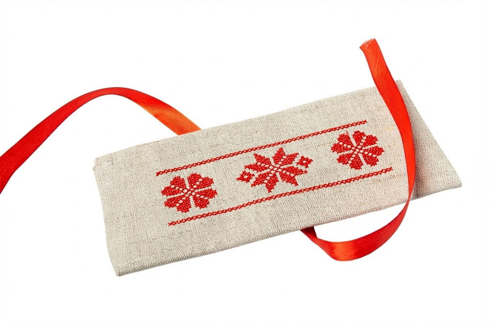 Конверт для столовых приборов из натурального льна