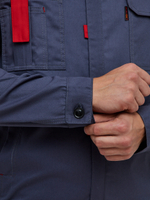 Костюм Флофт-1 СОП У. (тк.Саржа,250) брюки, т.серый/св.серый