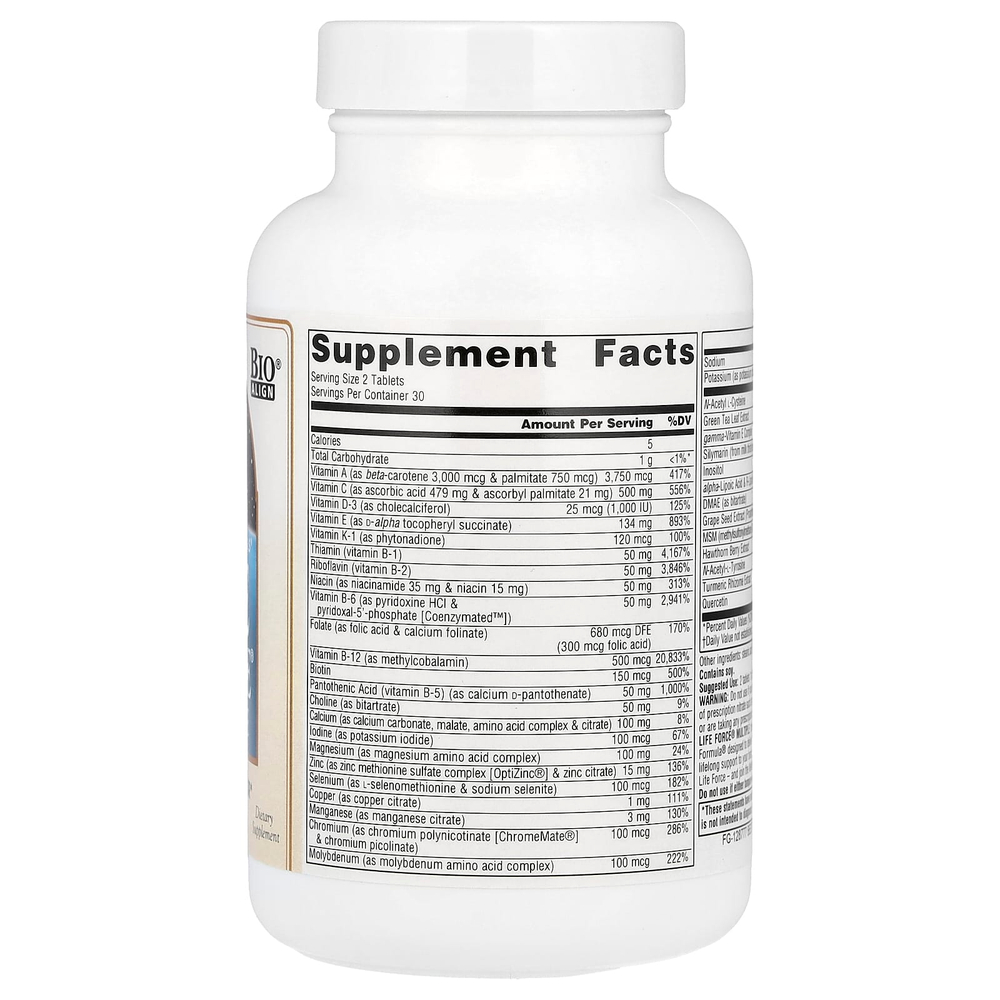 Source Naturals, Life Force® Multi, мультивитаминный комплекс, без железа, 60 таблеток