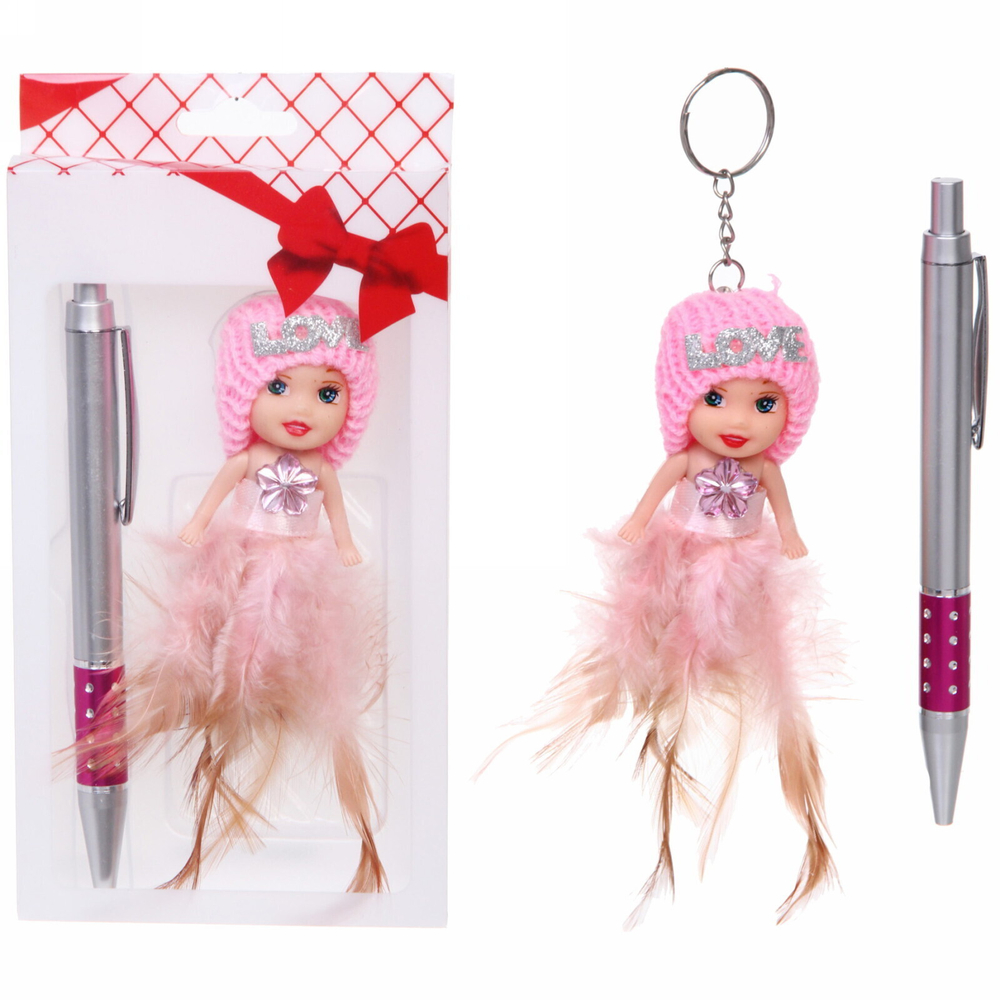 Набор подарочный «Сказочная история» (ручка и брелок), микс цветов