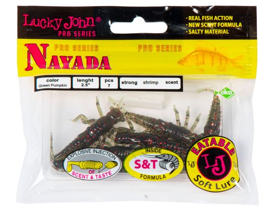 Твистеры съедобные LJ Pro Series NAYADA 3.0in (7,62 см), цв. PA03, 7 шт.