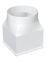 Переходник пластиковый ERA D125 мм 90° 126x126