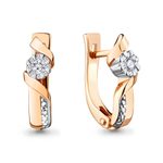 941818к Серьги из Золота с бриллиантами из коллекции "Elegance"