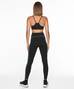 Oysho Спортивный бюстгальтер Comfortlux с низкой степенью поддержки, черный