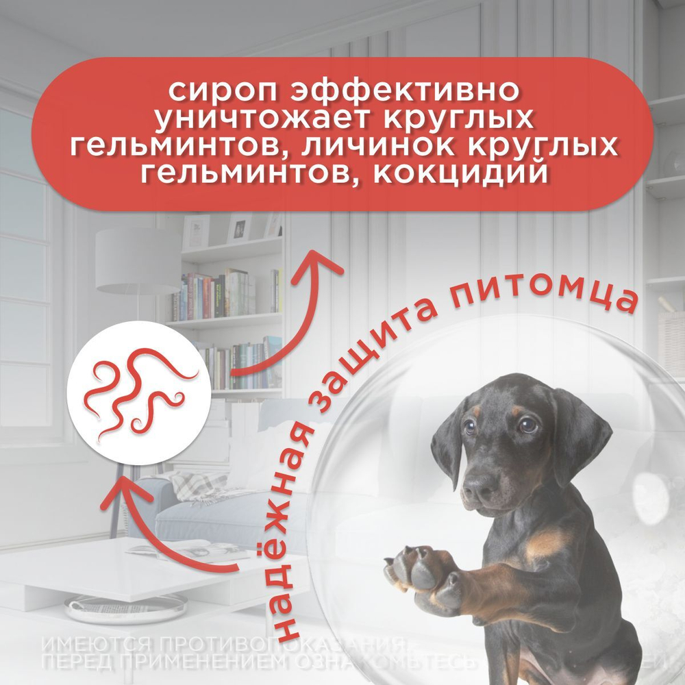 Сироп от гельминтов для кошек, собак, котят и щенков Гельминтал Мини (Neoterica), 10мл. Толтразурил/ Моксидектин