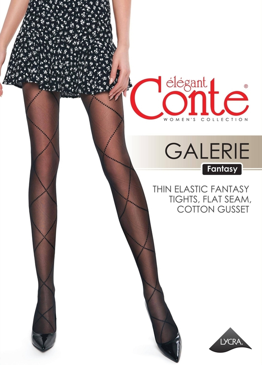 CONTE GALERIE Колготки женские с имитацией шнуровки