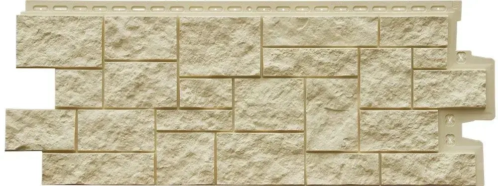 Фасадная панель Grand Line Дикий камень Classic бежевый 0,978*0,388м 0,38м2 2 уп-20 шт