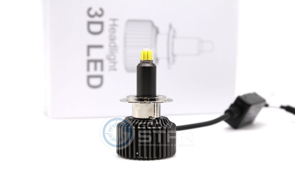 Cветодиодные лампы H7 M9 3D LED360 35W, 5500 - 6000K, (комплект 2шт)