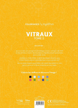 Раскраска по номерам Coloriages mystères Disney - Vitraux Tome 2, 128 стр. (предзаказ 20.08.2025)