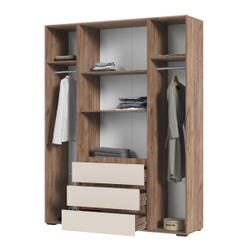 Хелен ШК 05 Шкаф 4-х дверный Дуб крафт табачный / Кашемир