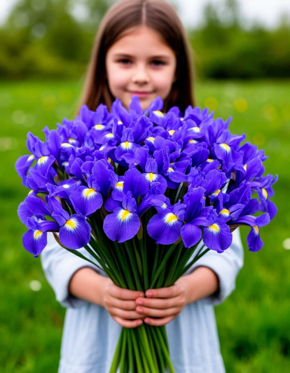 Ирис луковицы 5 шт., голубой и белый микс