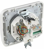Розетка телефон RJ-11 Makel Mimoza белая 12014