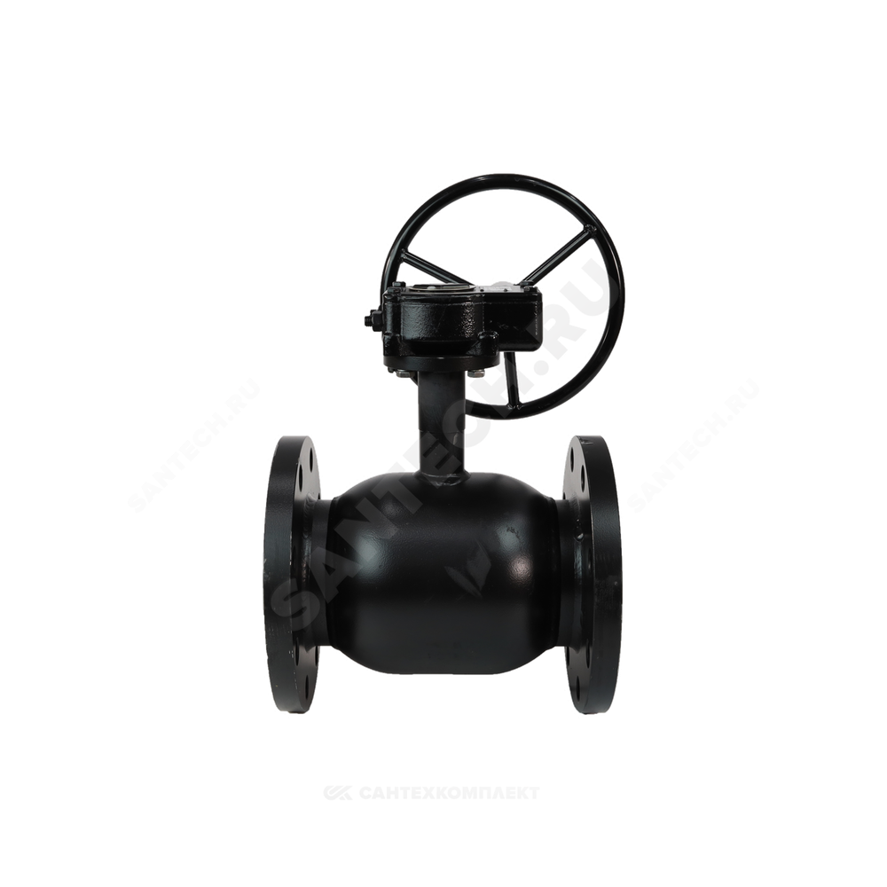 Кран шаровой сталь 09Г2С Ballomax КШТ 61.103 Ду 150 Ру25 фл L=350мм с редуктором BROEN КШТ 61.103.150.Р.25