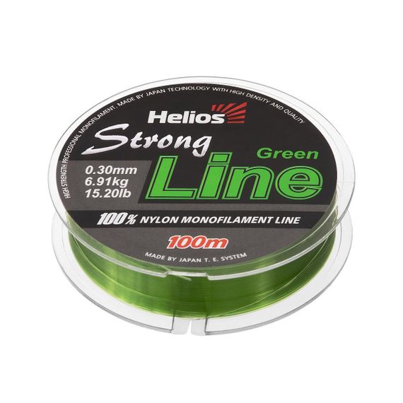Леска Helios Strong Line Nylon Dark Green 0,30mm/100 (HS-SLG-30/100)